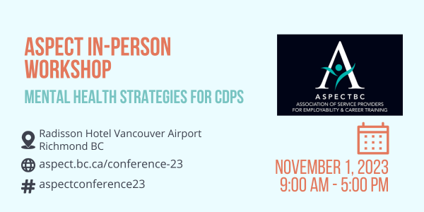 In Person Workshop: Mental Health Strategies for CDPs